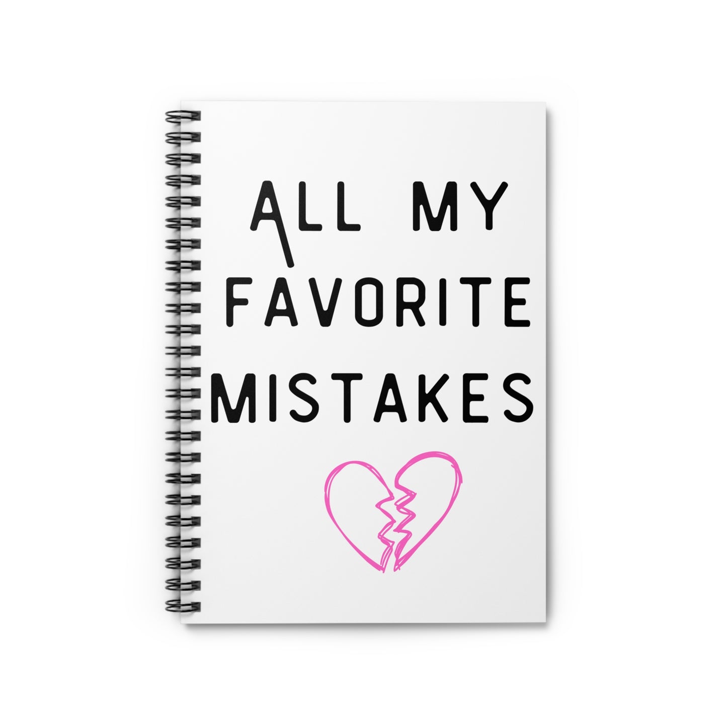 All My Favorite Mistakes Spiral Notebook