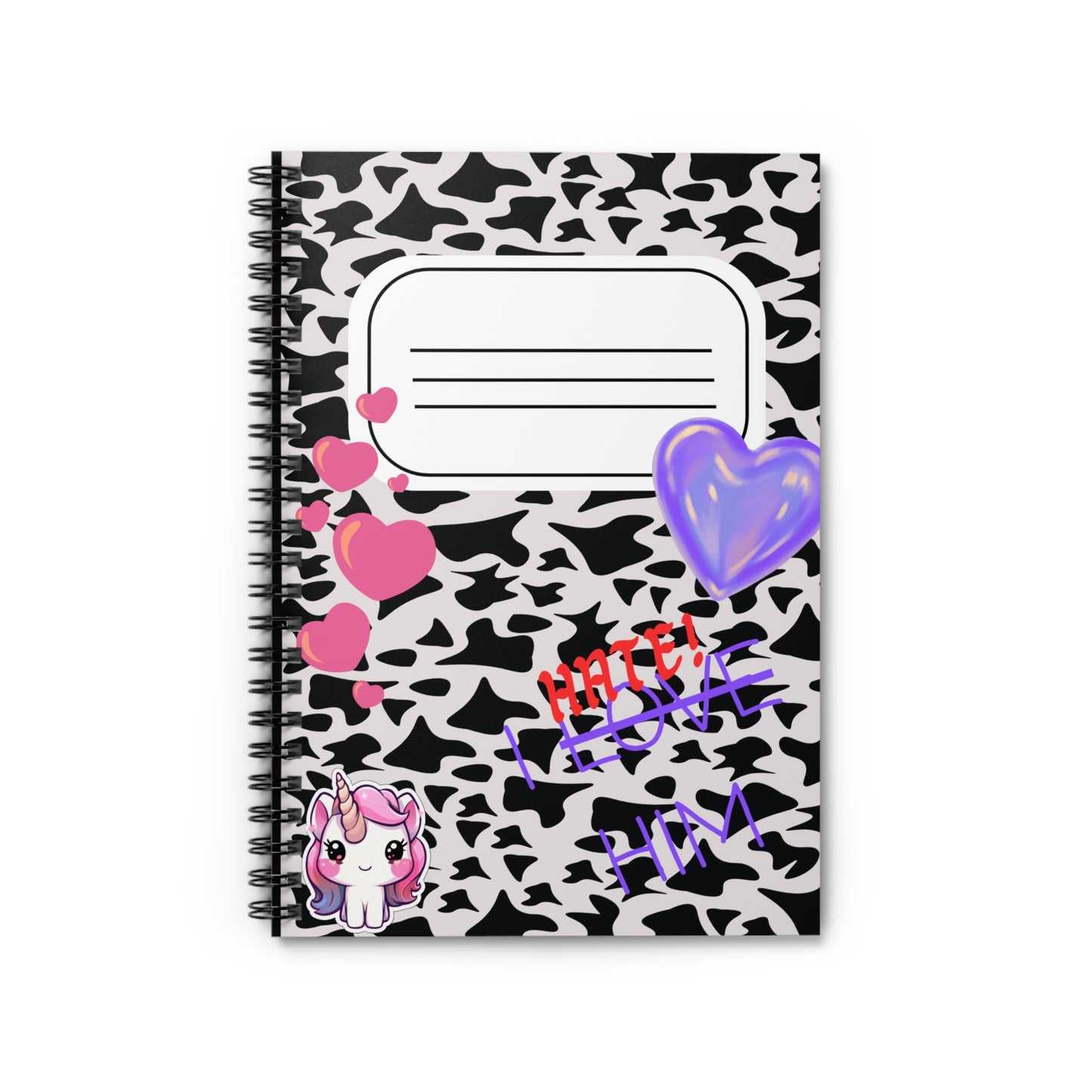 I HATE LOVE HIM Spiral Notebook