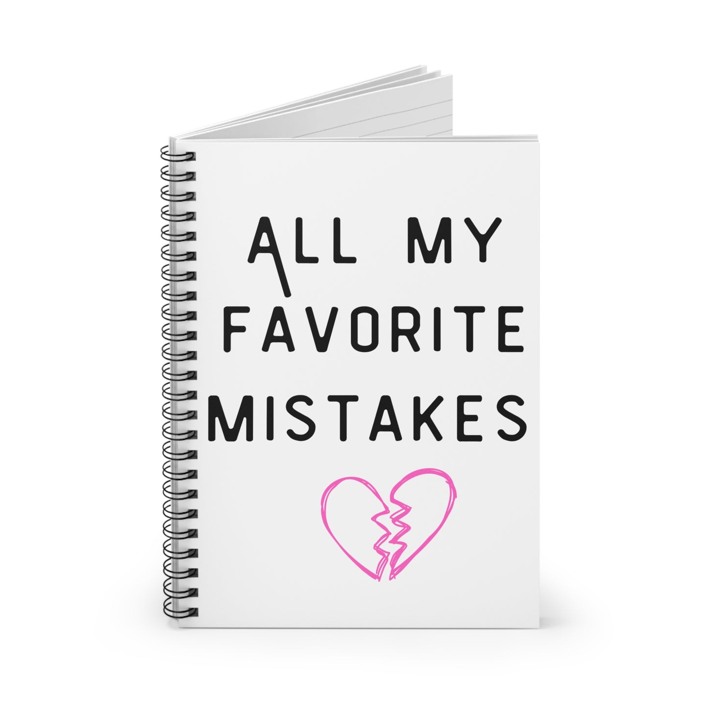 All My Favorite Mistakes Spiral Notebook