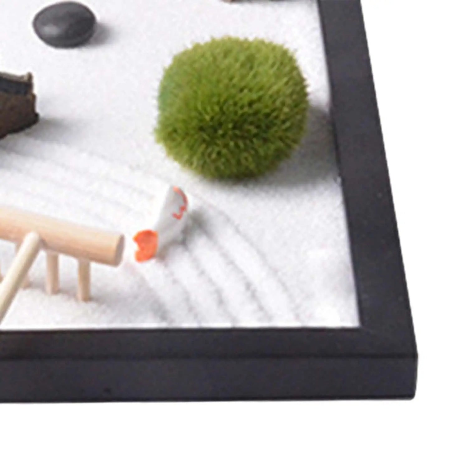 Mini Zen Garden Sand Tray – Japanese Style Desktop Zen Garden | Meditation Desk Decor with Sand & Tools