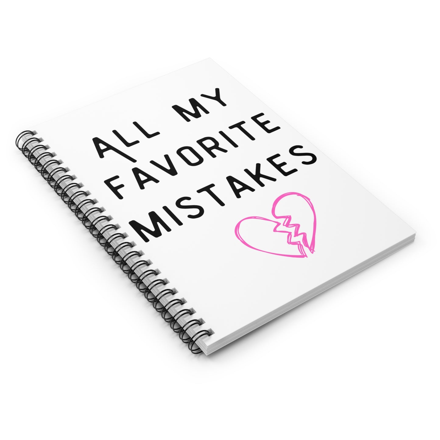 All My Favorite Mistakes Spiral Notebook