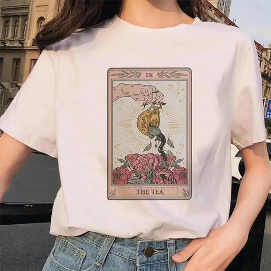 Funny Tarot Card T-Shirt – Witchy Humor Graphic Tee | Casual Tarot Shirt for Women